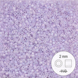 1101-9929 - Glass Delica Seed Bead Stellaris 2mm Matte Transparent Lavender Blue AB 22gr 1101-9929,Beads,Seed beads,Stellaris Delica,montreal, quebec, canada, beads, wholesale