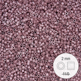 1101-9943 - Delica de Verre Perle de Rocaille 2mm Stellaris Mauve Opaque 22gr 1101-9943,Billes,montreal, quebec, canada, beads, wholesale