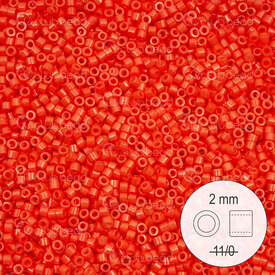 1101-9949 - Delica de Verre Perle de Rocaille 2mm Stellaris Orange Feu Opaque 22gr 1101-9949,Billes,Rocaille,montreal, quebec, canada, beads, wholesale