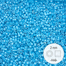 1101-9951 - Delica de Verre Perle de Rocaille 2mm Stellaris Bleu Ciel Opaque 22gr 1101-9951,Billes,Rocaille,montreal, quebec, canada, beads, wholesale