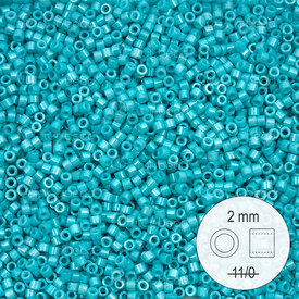 1101-9953 - Delica de Verre Perle de Rocaille 2mm Stellaris Turquoise Opaque 22gr 1101-9953,Billes,Rocaille,montreal, quebec, canada, beads, wholesale