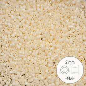 1101-9957 - Glass Delica Seed Bead Stellaris 2mm Opaque Ivory 22gr 1101-9957,Weaving,Seed beads,Stellaris Delica,montreal, quebec, canada, beads, wholesale