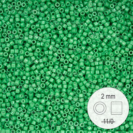 1101-9987 - Glass Delica Seed Bead Stellaris 2mm Opaque Grass Green color 22gr 1101-9987,Beads,Seed beads,Stellaris Delica,montreal, quebec, canada, beads, wholesale