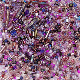 1101-9990-07 - Glass Bead Miyuki Mix Mauve Assorted Shape-Size-Color 10gr 1101-9990-07,Weaving,Seed beads,Assorted mixes,montreal, quebec, canada, beads, wholesale