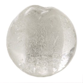 1102-1218-11 - Glass Bead Round 6MM White Silver Foil 16'' String 1102-1218-11,montreal, quebec, canada, beads, wholesale