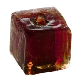 *1102-1224-13 - Glass Bead Cube 10MM Ruby Silver Foil 16'' String *1102-1224-13,Beads,Glass,Silver foil,Bead,Glass,Square,Cube,Red,Ruby,Silver Foil,China,16'' String,montreal, quebec, canada, beads, wholesale