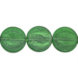 *1102-1230-01 - Glass Bead Lampwork Round Flat 30MM Dark Green Silver Foil 13pcs *1102-1230-01,Bead,Lampwork,Glass,30MM,Round,Round,Flat,Green,Green,Dark,China,13pcs,montreal, quebec, canada, beads, wholesale