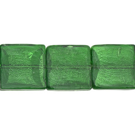 *1102-1232-01 - Glass Bead Lampwork Square Flat 25MM Dark Green Silver Foil 16pcs *1102-1232-01,Beads,Glass,Silver foil,Bead,Lampwork,Glass,25MM,Square,Square,Flat,Green,Green,Dark,China,montreal, quebec, canada, beads, wholesale