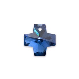 *1102-1801-13 - Glass Pendant Cross 12MM Dark Blue Silver Back 12pcs *1102-1801-13,Glass,Pendant,Glass,Glass,12mm,Cross,Blue,Blue,Dark,Silver Back,China,12pcs,montreal, quebec, canada, beads, wholesale