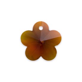 *1102-1803-05 - Glass Pendant Flower 14MM Brown AB 12pcs *1102-1803-05,14MM,Pendant,Glass,14MM,Flower,Flower,Brown,Brown,AB,China,12pcs,montreal, quebec, canada, beads, wholesale