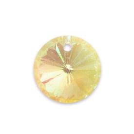 *1102-1804-07 - Glass Pendant Round 14MM Jonquil AB Side Hole 12pcs *1102-1804-07,Pendants,14MM,Pendant,Glass,14MM,Round,Round,Yellow,Jonquil,AB,Side Hole,China,12pcs,montreal, quebec, canada, beads, wholesale