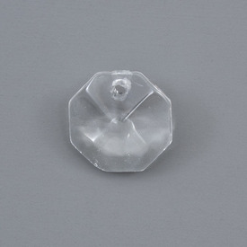*1102-1827 - Glass Pendant Octagone Facetted 13MM Crystal Top Hole 25pcs *1102-1827,Pendants,Glass,Pendant,Glass,Glass,13mm,Octagone,Facetted,Colorless,Crystal,Top Hole,China,25pcs,montreal, quebec, canada, beads, wholesale