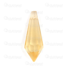 *1102-1829-03 - Glass Pendant Drop Facetted 13x37mm Light Amber 5pcs *1102-1829-03,Pendant,Glass,Glass,13x37mm,Drop,Drop,Facetted,Yellow,Amber,Light,China,5pcs,montreal, quebec, canada, beads, wholesale