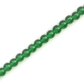 *1102-3704-11 - Glass Press Bead 6MM  Round Dark Green  16" String *1102-3704-11,montreal, quebec, canada, beads, wholesale