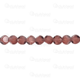 1102-3725-0851 - Glass Pressed Bead 8mm Round Matte Purple 6 face Cut 24" String (72pcs) 1102-3725-0851,montreal, quebec, canada, beads, wholesale