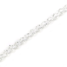 1102-3736-01 - Glass Press Bead 6MM  Bicone Crystal  12" String/50pcs 1102-3736-01,6mm,Glass Press,Bead,Glass,Glass Press,6mm,Bicone,Bicone,Colorless,Crystal,China,16'' String,montreal, quebec, canada, beads, wholesale