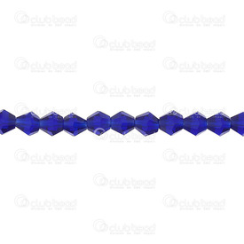 1102-3736-19 - Glass Pressed Bead Bicone 6mm Cobalt 12'' String 1102-3736-19,6mm,Bead,Glass,Glass Pressed,6mm,Bicone,Bicone,Cobalt,China,12'' String,montreal, quebec, canada, beads, wholesale