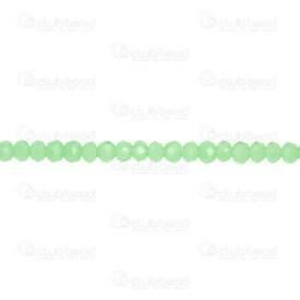 1102-3745-81 - Bille Verre Oval Facette 3.5x3mm Vert Jade Corde de 16 pouces 1102-3745-81,1102-37,montreal, quebec, canada, beads, wholesale
