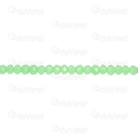 1102-3745-81 - Glass Bead Oval Faceted 3.5x3mm Green Jade 16'' String 1102-3745-81,oval glass bead,montreal, quebec, canada, beads, wholesale