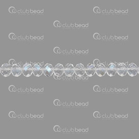 1102-3746-01 - Glass Press Bead Rondelle Faceted 6X4MM Crystal 16'' String 1102-3746-01,Rondelle,Bead,Glass,Glass Press,6X4MM,Round,Rondelle,Faceted,Colorless,Crystal,China,16'' String,montreal, quebec, canada, beads, wholesale