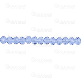 1102-3746-05 - Glass Press Bead Rondelle Faceted 6X4MM Light Blue 16'' String 1102-3746-05,16'' String,Bead,Glass,Glass Press,6X4MM,Round,Rondelle,Faceted,Blue,Blue,Light,China,16'' String,montreal, quebec, canada, beads, wholesale