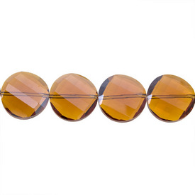 1102-3780-05 - Glass Press Bead Round Twisted 22MM Topaz 10pcs String 1102-3780-05,Beads,Glass,Round,10pcs String,Bead,Glass,Glass Press,22MM,Round,Round,Twisted,Topaz,China,10pcs String,montreal, quebec, canada, beads, wholesale