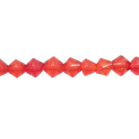 *1102-3798-049 - Glass Pressed Bead Spinning Top 6MM Red 5x6'' String India Limited Quantity! *1102-3798-049,montreal, quebec, canada, beads, wholesale