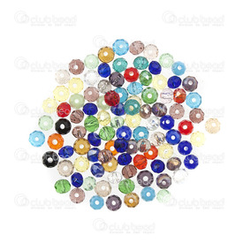 1102-3799-01 - Glass Pressed Bead Rondelle Faceted 3mm Assorted Color 100pcs 1102-3799-01,Beads,Glass Pressed,Rondelle,Bead,Glass,Glass Pressed,3MM,Round,Rondelle,Faceted,Mix,Assorted Color,China,100pcs,montreal, quebec, canada, beads, wholesale