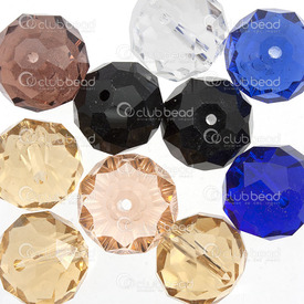 1102-3799-09 - Glass Pressed Bead Rondelle Faceted 18mm Assorted Color 10pcs 1102-3799-09,Beads,Glass,Pressed,Rondelle,Bead,Glass,Glass Pressed,18MM,Round,Rondelle,Faceted,Mix,Assorted Color,China,montreal, quebec, canada, beads, wholesale