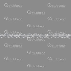 1102-3808-0601 - Glass Pressed Bead Oval Facetted 4X6mm Crystal 0.8mm hole 17” String (100pcs) 1102-3808-0601,verre facette cristal,montreal, quebec, canada, beads, wholesale
