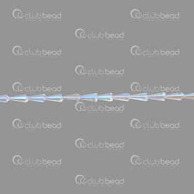 1102-3814-0801AB - Glass Pressed Artemis Bead 4X8mm Crystal AB String 22'' 1102-3814-0801AB,artemis,montreal, quebec, canada, beads, wholesale