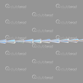 1102-3814-1201AB - Glass Pressed Artemis Bead 6X12mm Crystal AB String 24.5'' 1102-3814-1201AB,artemis,montreal, quebec, canada, beads, wholesale