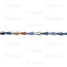 1102-3814-1263 - Glass Pressed Artemis Bead 6X12mm Gold-Silver String 24.5'' 1102-3814-1263,Beads,Glass,gold beads 11,montreal, quebec, canada, beads, wholesale