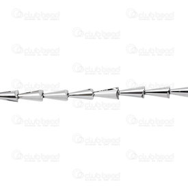 1102-3814-1635 - Glass Pressed Artemis Bead 8X16mm Silver String 30'' 1102-3814-1635,artemis,montreal, quebec, canada, beads, wholesale