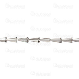 1102-3814-1657 - Glass Pressed Artemis Bead 8X16mm Transparent Grey String 30'' 1102-3814-1657,artemis,montreal, quebec, canada, beads, wholesale