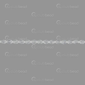 1102-3815-0501 - Glass Pressed Bead Facetted Rice 3.5x5mm Crystal 19.5" String (app98pcs) 1102-3815-0501,Beads,Rice,Bead,Facetted,Glass,Glass Pressed,3.5x5mm,Bicone,Rice,Colorless,Crystal,China,19.5" String (app98pcs),montreal, quebec, canada, beads, wholesale