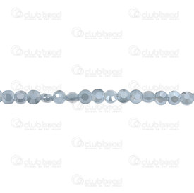 1102-3816-0369 - Glass Pressed Bead Facetted Flat Octogonal 4x4.5x3mm Jade Grey 15.5'' String (app98pcs) 1102-3816-0369,Beads,Glass,Pressed,Bead,Facetted,Glass,Glass Pressed,4x4.5x3mm,Round,Flat Octogonal,Grey,Grey,Jade,China,montreal, quebec, canada, beads, wholesale