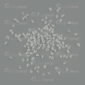 1102-3817-0301 - Glass Pressed Bead Facetted Triangle 3x3.5x2.5mm Crystal 0.5mm hole 13.5'' String (app144pcs) 1102-3817-0301,Beads,Glass,montreal, quebec, canada, beads, wholesale