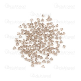 1102-3817-0357 - Glass Pressed Bead Facetted Triangle 3x3.5x2.5mm Grey 0.5mm hole 13.5'' String (app144pcs) 1102-3817-0357,Beads,Glass,montreal, quebec, canada, beads, wholesale