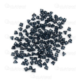 1102-3817-0425 - Glass Pressed Bead Facetted Triangle 3X4X4.5mm Montana 0.8mm hole 15.5'' String (approx. 120pcs) 1102-3817-0425,Beads,Glass,montreal, quebec, canada, beads, wholesale