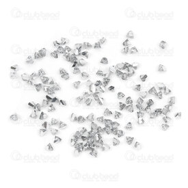 1102-3817-0435 - Glass Pressed Bead Facetted Triangle 3X4X4.5mm half silver 15.5\'\' String (app144pcs) 1102-3817-0435,Beads,Glass,Pressed,montreal, quebec, canada, beads, wholesale