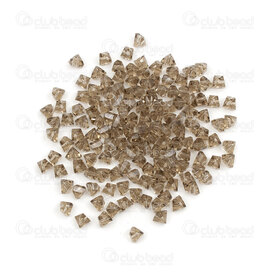 1102-3817-0457 - Glass Pressed Bead Facetted Triangle 3X4X4.5mm Grey 0.8mm hole 15.5'' String (approx. 120pcs) 1102-3817-0457,Beads,Glass,Pressed,montreal, quebec, canada, beads, wholesale
