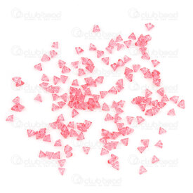 1102-3817-0465 - Glass Pressed Bead Facetted Triangle 3X4X4.5mm fushia 15.5\'\' String (app144pcs) 1102-3817-0465,Beads,Glass,Pressed,montreal, quebec, canada, beads, wholesale