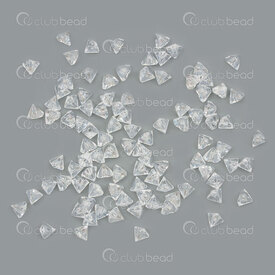 1102-3817-0501AB - Glass Pressed Bead Facetted Triangle 4x5x5.5mm crystal AB 15.5\'\' String (app90pcs) 1102-3817-0501AB,Beads,Glass,montreal, quebec, canada, beads, wholesale