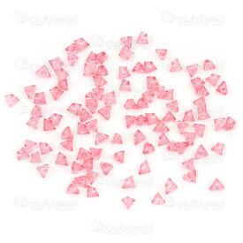 1102-3817-0565 - Glass Pressed Bead Facetted Triangle 4x5x5.5mm fushia 15.5\'\' String (app90pcs) 1102-3817-0565,Beads,Glass,montreal, quebec, canada, beads, wholesale