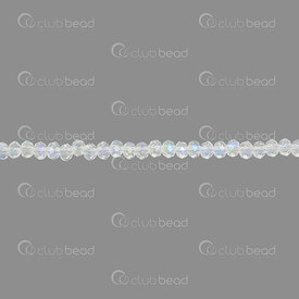1102-3832-01AB - Glass Bead Oval Faceted 3x2.5mm Crystal AB 16'' String 1102-3832-01AB,Beads,Glass,montreal, quebec, canada, beads, wholesale