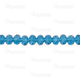 1102-3874-59 - Bille de Verre Pressé Oval Facetté 6x8mm Bleu paon Transparent Corde 17.5po (env72pcs) 1102-3874-59,Billes,Oval,Bille,Verre,Glass Pressed,6X8MM,Rond,Oval,Faceted,Peacock Blue,Transparent,Chine,17.5" String (app72pcs),montreal, quebec, canada, beads, wholesale