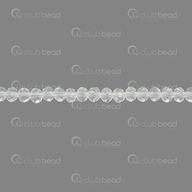 1102-3884-01 - Glass Bead Oval Faceted 3.5x4mm Crystal 2x16in String (approx.300pcs) 1102-3884-01,1102-3884-,montreal, quebec, canada, beads, wholesale