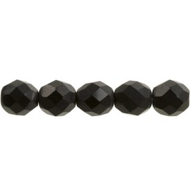 1102-4701-07 - Fire Polished Bead Round 4MM Jet Matt 200pcs Czech Republic 1102-4701-07,montreal, quebec, canada, beads, wholesale