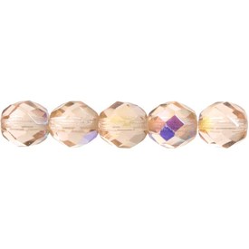 1102-4703-61 - Fire Polished Bead Round 8MM Rosaline AB 75pcs Czech Republic 1102-4703-61,1102-4703,montreal, quebec, canada, beads, wholesale